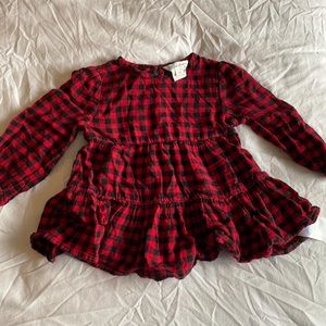 Ralph Lauren red & black flannel buffalo check top